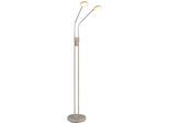 GLOBO LIGHTING Stehlampe "SILVIO", sandfarben matt, 2, Ø 10,5cm H: 173cm, 1 Stk., Leuchten, Stehleuchte mit Touchdimmer, flexibel, modern & komfortabel, Stehlampe