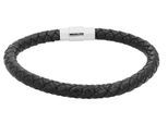 Armband ADELIA´S "Unisex Armband – Lederarmband aus Leder 21 cm", schwarz, Armbänder, Damen, 21cm, Leder, Armband, Zum Verschenken – ideal zum Geburtstag