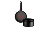 Pfannen-Set TEFAL "Ingenio Excellence Fusion", schwarz, Pfannen, Pfannen-Set, abnehmbarer Ingenio-Griff, Thermo-Signal, stapelbar, Induktion