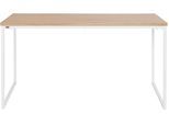 Esstisch OTTO HOME "Hulsig", weiß (eiche, weiß, weiß, eiche), B:160cm H:76cm T:90cm, Tische, Esstisch, mit Tischplatte in einer Holzoptik und fühlbare Struktur, Höhe 76 cm