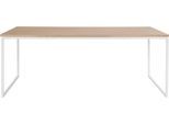Esstisch OTTO HOME "Hulsig", weiß (eiche, weiß, weiß, eiche), B:200cm H:76cm T:100cm, Tische, Esstisch, mit Tischplatte in einer Holzoptik und fühlbare Struktur, Höhe 76 cm