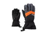 Skihandschuhe ZIENER "LETT AS(R) Junior", Damen, Gr. 3,5, grau (dunkelgrau), Kunstfaser, Handschuhe Skihandschuhe