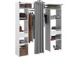 Mehrzweckschrank PARISOT "Combi 2", weiß, B:198cm H:203cm T:40cm, Holzwerkstoff, Schränke, Mehrzweckschrank