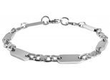 Edelstahlarmband ADELIA´S "Unisex Armband aus Edelstahl" Gr. 19, silber, Armbänder, Herren, 19, Edelstahl, Edelstahlarmband