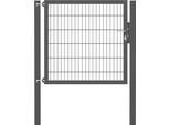 Zauneinzeltür ALBERTS "Flexo Plus", grau (anthrazit), B:125cm H:120cm, Stahl, Tore, Zauneinzeltür, verschiedene Abmessungen