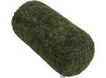 Dekokissen DONE. "Twist", grün (khaki, meliert), B:22cm H:10cm L:50cm, Polyester, Dekokissen_Sitzkissen_Kissenhüllen, Dekokissen, Geflochtene Optik
