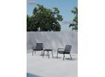 Gartenlounge-Set VENTURE HOME "Mykonos, großzügiges Outdoor-Set für hohen Sitzkomfort", schwarz, schwarz, schwarz, B:65cm H:68cm T:65cm, Polyester, Stahl, Sitzmöbel-Sets, Gartenlounge-Set, Loungemöbel mit Stoffbezug, angenehm, weich