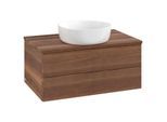 Villeroy und Boch Antao Waschtisch-Unterschrank K19112HM 80x36x50cm, Waschbeckenplattenfarbe warm walnut, warm walnut