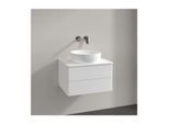 Villeroy und Boch Antao Waschtisch-Unterschrank K18050MT 60x36x50cm, Hahnloch, Waschbeckenplattenfarbe Lack, white matt lacquer