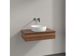 Villeroy und Boch Antao Waschtisch-Unterschrank K08012HM 80x19x50cm, Waschbeckenplattenfarbe warm walnut, warm walnut