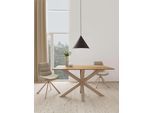 Esstisch ACTONA GROUP "Heaven", grau, wildeiche, B:135cm H:75,5cm T:80cm, Tische, Esstisch, Tisch, Tischplatte aus Keramik, Kreuzgestell, 135x80x75.5cm