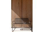 Gartenlounge-Bank VENTURE HOME "Peking, robustes Bankelement für hohen Sitzkomfort", schwarz, schwarz, B:130cm H:85cm T:64cm, Aluminium, Sitzbänke, Gartenlounge-Bank, Sitzbank rund, Aluminiumgestell, leicht, komfortabel