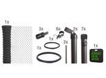 Maschendrahtzaun ALBERTS, grau (anthrazit, metallic, zum einbetonieren), H:100cm, Stahl, Zaunelemente, Maschendrahtzaun, verschiedene Abmessungen, mit oder ohne Bodenhülse