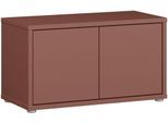 Schuhbank FORTE "Alice Springs, Grifflos, 8 Paar Schuhe, Polsterauflage optional", braun (terracotta, terracotta), B:74,5cm H:41,5cm T:34,9cm, Holzwerkstoff, Sitzbänke, Schuhbank, B/H/T 74,5/41,5/34,9 cm, Push to open