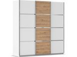 Kleiderschrank RAUCH "Schwebetürenschrank Garderobe Schrank TOP ANGEBOT Avola", weiß (alpinweiß, eiche artisan, leisten chrom), B:203cm H:210cm T:62cm, Holzwerkstoff, Schränke, Kleiderschrank, mit eleganten Zierleisten in Chrom, Schwarz oder Weiß MADE IN GERMANY