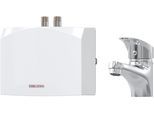 Klein-Durchlauferhitzer STIEBEL ELTRON "DNM 3 + MAE-W Einhebelmischer für Handwaschbecken, 3,5 kW, mit Stecker", weiß, B:19cm H:14,3cm T:8,2cm, Durchlauferhitzer, Klein-Durchlauferhitzer, hydraulisch, sofort handwarmes Wasser (ca. 35C)