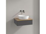 Villeroy und Boch Antao Waschtisch-Unterschrank K07111GK 60x19x50cm, Waschbeckenplattenfarbe honey oak, anthracite matt lacquer