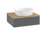 Villeroy und Boch Antao Waschtisch-Unterschrank L07111GK 60x19x50cm, Waschbeckenplattenfarbe honey oak, anthracite matt lacquer