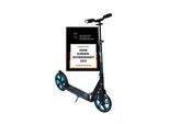 muuwmi Aluminium Scooter Pro – Tretroller, 215 mm, ABEC 7, GS-geprüft, höhenverstellbar, XL-Deck, BMX-Lenker, blau