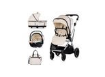 Chipolino Kombikinderwagen Aurora 3 in 1 Babyschale Babywanne Sportsitz Tasche beige