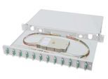 Digitus LWL-Spleißbox, 1HE, bestückt, 12x SC DX, OM3