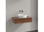 Villeroy und Boch Antao Waschtisch-Unterschrank K08112HM 80x19x50cm, Waschbeckenplattenfarbe warm walnut, warm walnut