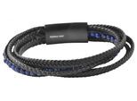 Edelstahlarmband ADELIA´S "Unisex Armband aus Edelstahl" Gr. 23, blau schwarz, Armbänder, Herren, 23, Edelstahl, Edelstahlarmband