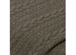 Jacquard-Jersey "Zopf" in 3D-Optik, grau