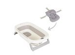 Cangaroo Babybadewanne Morea 81cm faltbar, integriertes Thermometer, Badekissen grau