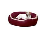 Tierlando LANA Hundebett Hundesofa M L XL Velours MEGA DICK SUPERWEICH dunkelrot 1,2 m, 30 cm, 1,05 m