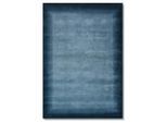 Cazaris , Blau , Textil , Bordüre , rechteckig , 170x240 cm , Care & Fair , für Fußbodenheizung geeignet, in verschiedenen Größen erhältlich , Teppiche & Böden, Teppiche, Webteppiche