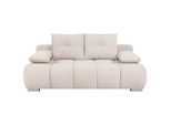 Luca Bessoni , Creme , Textil, Holzwerkstoff , Füllung: Schaumstoffflocken , 206x90x105 cm , Schlafen auf Sitzhöhe, Rücken echt , Wohnzimmer, Sofas & Couches, Schlafsofas, Boxspringsofas