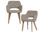 Livetastic , Naturfarben , Holz, Textil , Eiche , massiv , meliert , 61x86x60 cm , gepolsterte Armlehnen ,