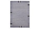 Cazaris , Grau , Textil , Bordüre , rechteckig , 90x160 cm , Care & Fair , für Fußbodenheizung geeignet, in verschiedenen Größen erhältlich , Teppiche & Böden, Teppiche, Webteppiche