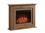 Möbelix , Eichefarben, Dunkelbraun , Holz, Metall , 100x82x25 cm , Fernbedienung, Flammeneffekt separat schaltbar, Überhitzungsschutz, Thermostat , Kamine, Elektrokamine