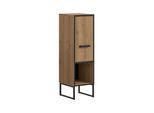 Midischrank Bagno Eiche Artisan/Schwarz