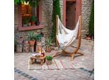 Hängematte Hammock Chair and Stand Natur/Weiß, 2er Set