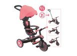 GLOBBER EXPLORER TRIKE 4in1 – Kinderwagen, Dreirad und Laufrad, 10/8,5 Zoll, TPR-Sitz, höhenverstellbar, coral pink