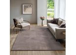 Teppich THE CARPET "Rio", beige, B:140cm H:8mm L:200cm, Polyester, Teppiche, Teppich, weicher Wohnzimmer Teppich rutschfest 3D-Optik