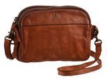Umhängetasche HARBOUR 2ND "Rieke", Mädchen, Gr. B/H/T: 20,5cm x 14,5cm x 7,5cm, braun (cognac), Leder, washed, Taschen Umhängetasche, Schultertasche Handtasche Damen Tasche Damen