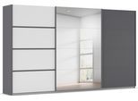 Kleiderschrank RAUCH "Schwebetürenschrank Garderobe Schrank TOP ANGEBOT Avola", grau (graumetallic, alpinweiß, leisten graumetallic), B:360cm H:229cm T:62cm, Holzwerkstoff, Schränke, Kleiderschrank, mit eleganten Zierleisten in Chrom, Schwarz oder Weiß MADE IN GERMANY