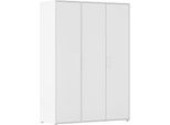 Kleiderschrank RAUCH "VOYAGER Garderobe Wäscheschrank Schlafzimmer", alpinweiß, griffe weiß, B:140cm H:194cm T:53cm, Holzwerkstoff, Schränke, Kleiderschrank, mit 2 modernen Griffvarianten, viel Stauraum MADE IN GERMANY