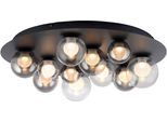 NEUHAUS PURE LED Deckenleuchte "PURE Popup", schwarz (mystic grau), 11, Ø 60cm H: 17cm, 1 Stk., Leuchten, Stufenloses dimmen, CCT, Fernbedienung, Memoryfunktion, LED Deckenleuchte