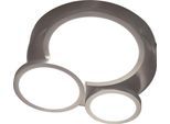 NOWA Deckenleuchte "NEO", silber (silberfarben), Ø 24,5cm H: 7,4cm, 1 Stk., Leuchten, Deckenlampe Wohnzimmer-Leuchte Schlafzimmer-Leuchte Flur Küche, Deckenleuchte