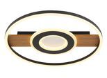 GLOBO LIGHTING Deckenleuchte "PIKARA", holzoptik, Ø 40,5cm H: 5,5cm, 1 Stk., Leuchten, Deckenlampe Wohnzimmer-Leuchte Schlafzimmer-Leuchte Flur Küche, Deckenleuchte