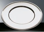 Platzteller APS, silber (silberfarben), H:1cm Ø:33cm, Edelstahl, Untersetzer, Edelstahl, Ø 33 cm, mit Fadendekor