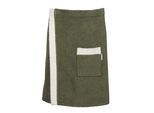 Kilt CARL ROSS "80200" Gr. 55, grün (reed, sanftes weiß), 55/140, Frottier, Hausmäntel