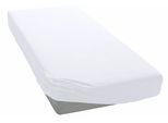 Spannbettlaken OTTO HOME "BLACKBERRY in BASIC und PREMIUM Qualität, 100% Baumwolle", weiß, B:120cm L:200cm, Jersey (110 g/m²), Obermaterial: 100% Baumwolle, Bettlaken, Spannbettlaken, für hohe Matratzen bis 28 cm, Bettlaken, Spannbetttuch, pflegeleicht, Topseller