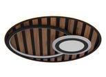 GLOBO LIGHTING LED Deckenleuchte "WOODY", schwarz (schwarz matt), 1, Ø 50cm H: 8cm, 1 Stk., Leuchten, Deckenlampe, Wohnzimmer, Schlafzimmer, Design Lampe, LED Deckenleuchte