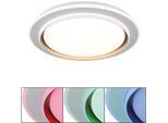 GLOBO LIGHTING Deckenleuchte "JANICE", weiß matt, 1, Ø 49cm H: 7cm, 1 Stk., Leuchten, LED Deckenleuchte für Wohn- & Schlafzimmer RGB, Deckenleuchte